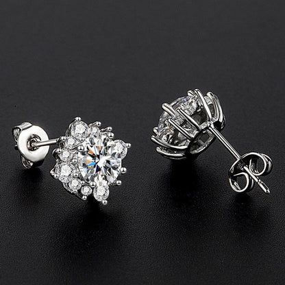 Luna Glow Earrings | White gold 16k