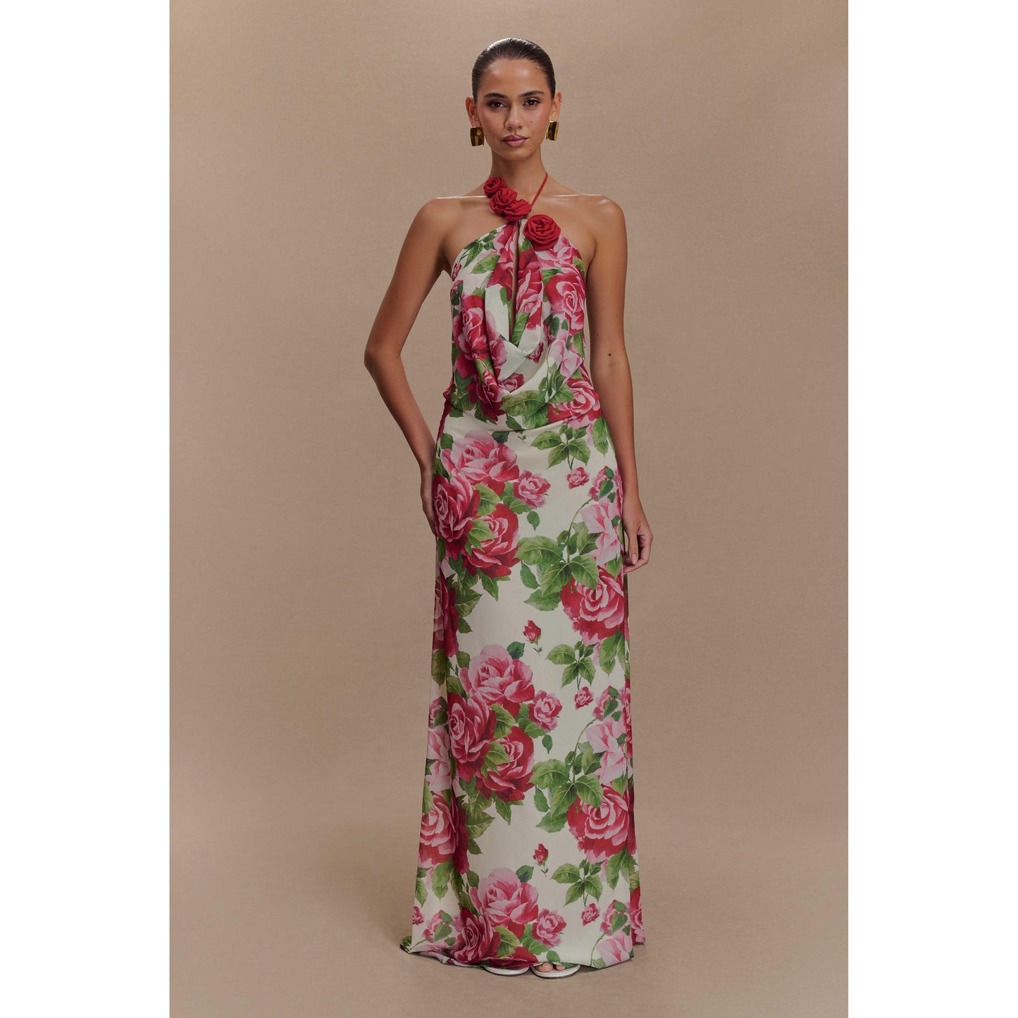Rosalia Cowl Neck Maxi Dress - Sonia Rose Print