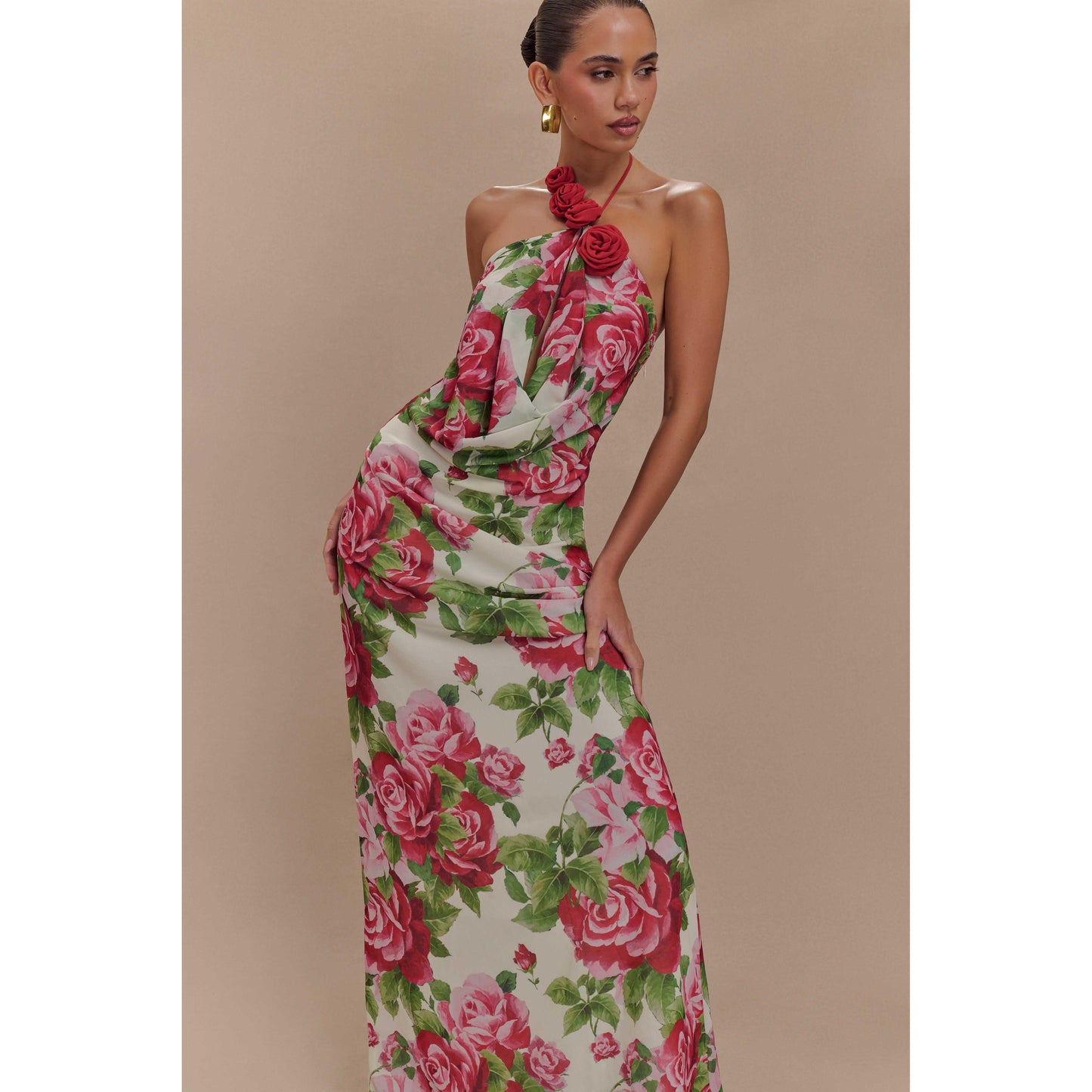 Rosalia Cowl Neck Maxi Dress - Sonia Rose Print