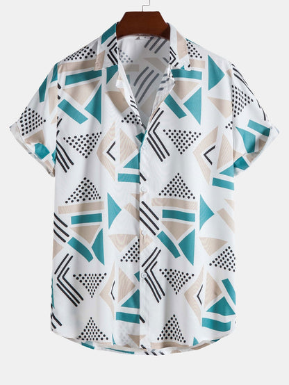 Oliver Geometric Print Shirt & Swim Shorts