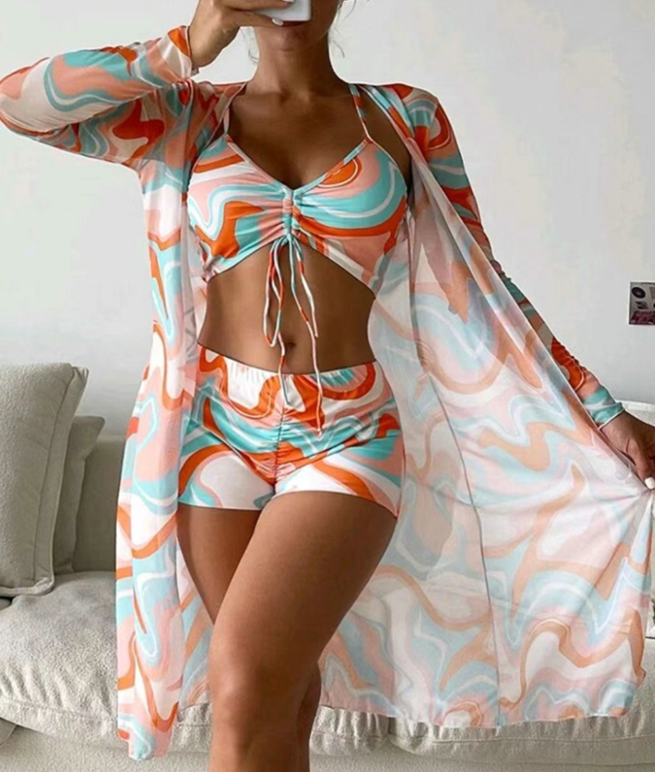 Sienna | Floral Fantasy 3-Piece Bikini Set