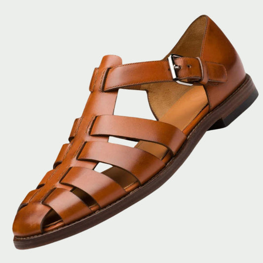 Elegance of Classic Leather Fisherman Sandals