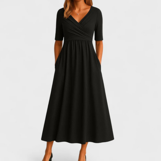 Gretal | Crossed dress with short sleeves