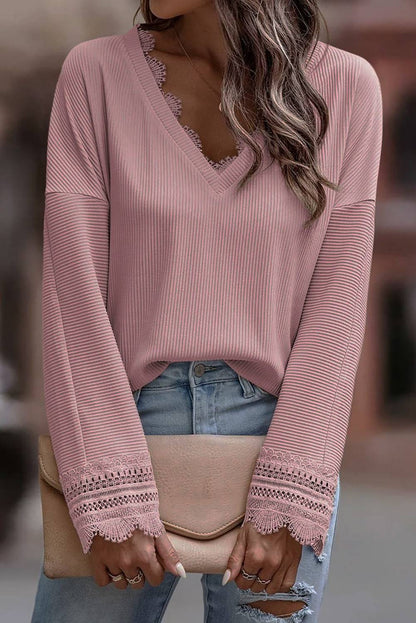 Olivia™ - Stylish V-Neck Long-Sleeved Sweater