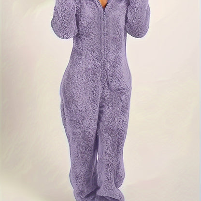 Luna™ | Fuzzy Hooded Pajama Jumpsuit