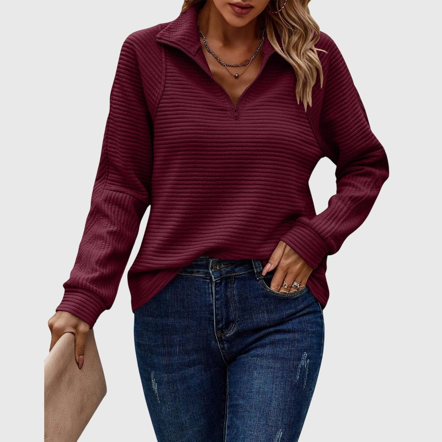 Molly | Elegant Half-Zip Sweater