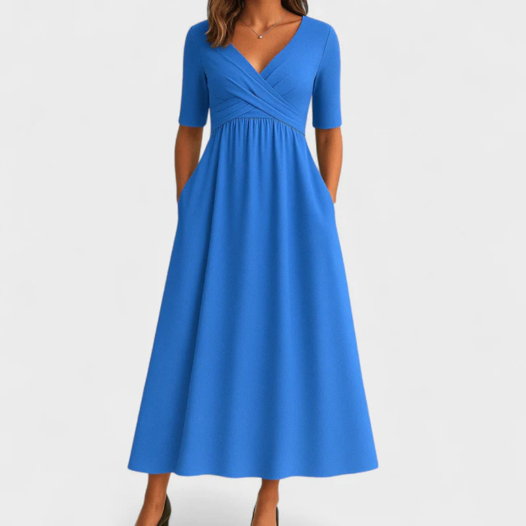 Gretal | Crossed dress with short sleeves