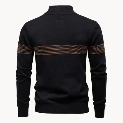 Harrison | Heritage Quarter-Zip Stripe Sweater