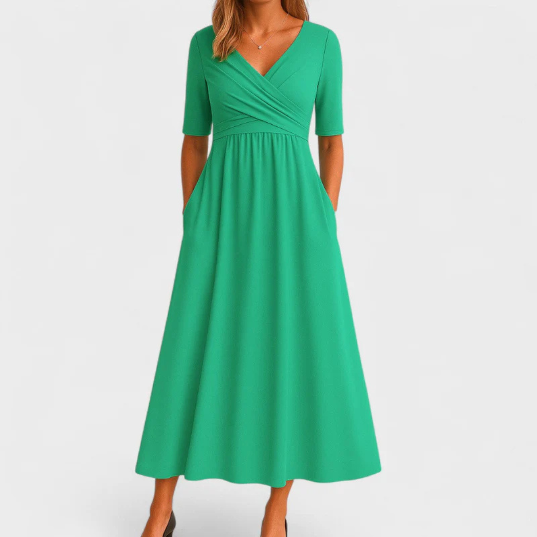 Gretal | Crossed dress with short sleeves