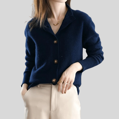 Claire | Retro-Style Cashmere Cardigan