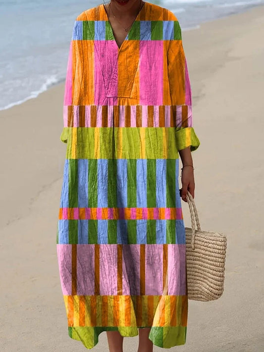Lux - Casual Relaxed Fit Colorful Dress