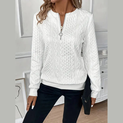 Karoline – Elegant And Comfortable Zip-Up Sweater