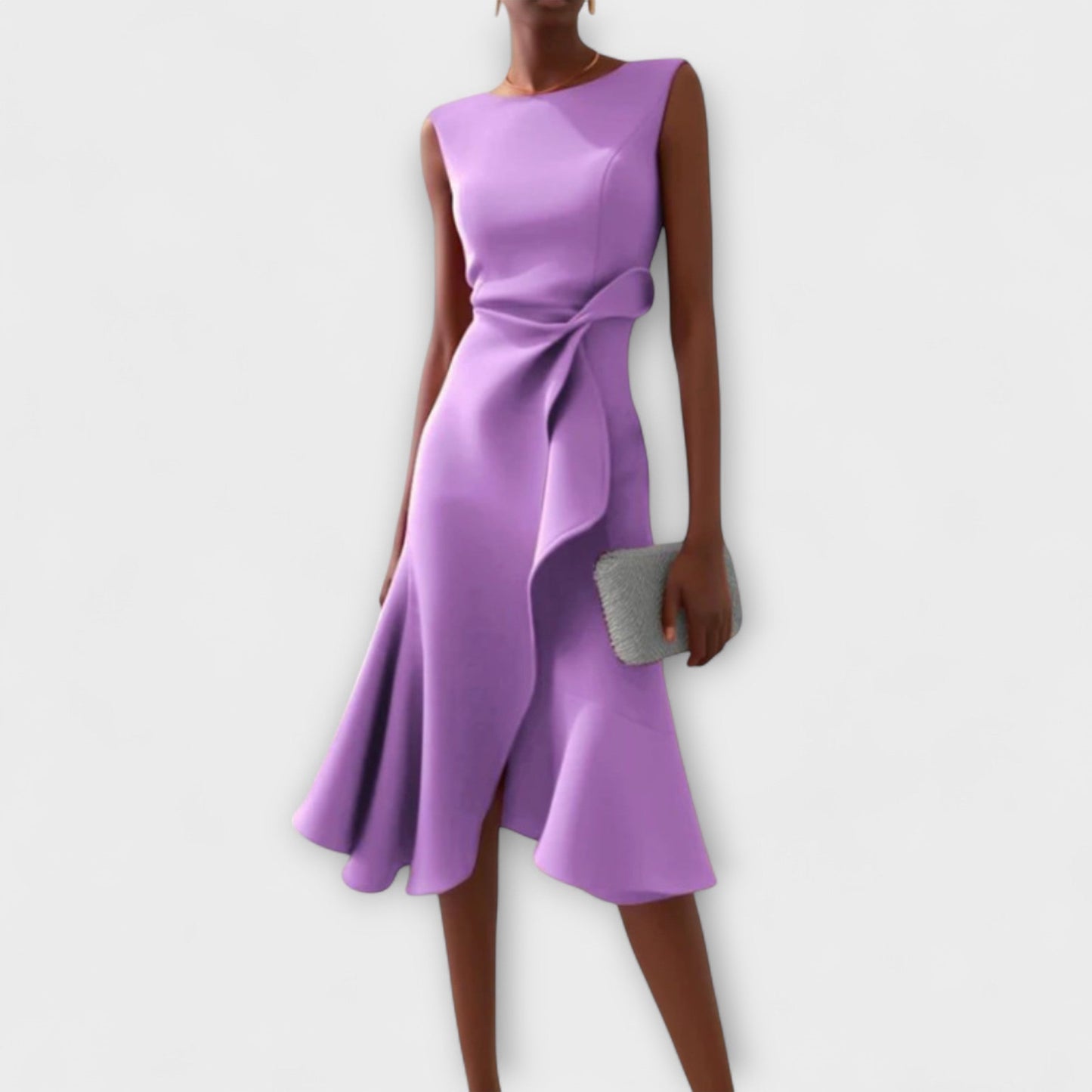 JULIET | DRAPED ASYMMETRICAL MIDI DRESS
