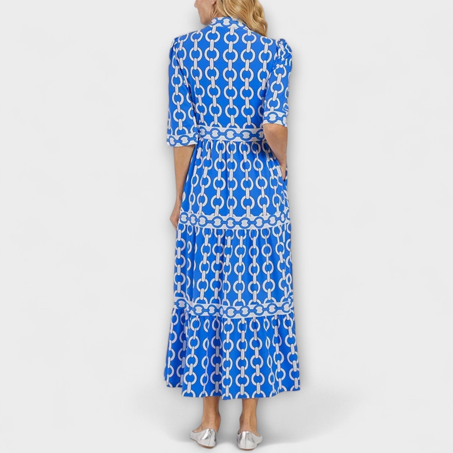 Etta | Flowy Midi Dress with Elegant Collar