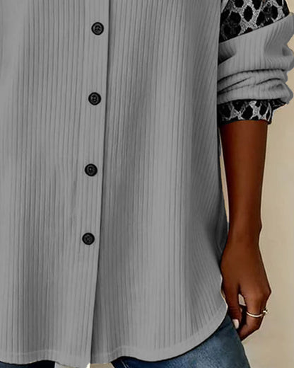 Serena | Bold Leopard Print Button-Down Shirt