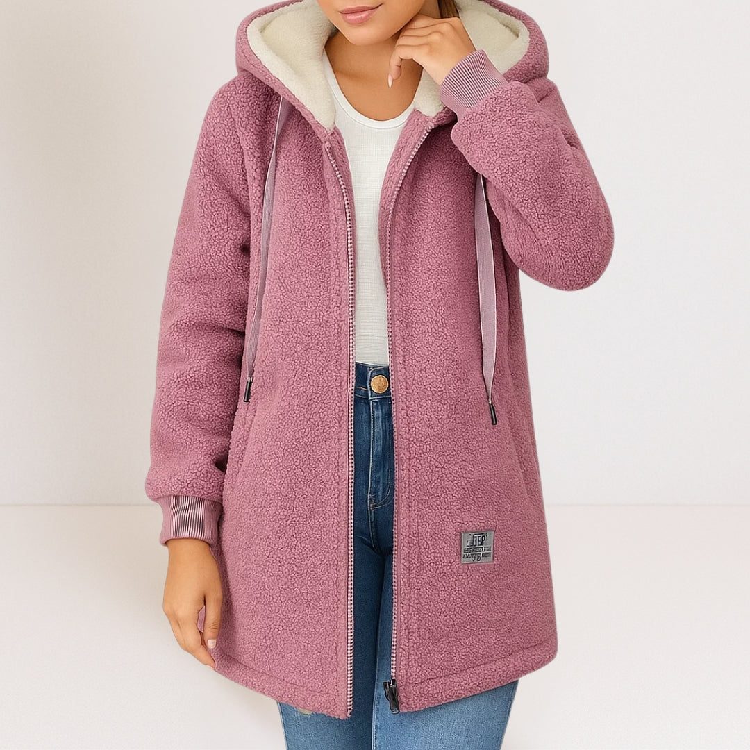 Amelia | Soft Fleece Hooded Jacket
