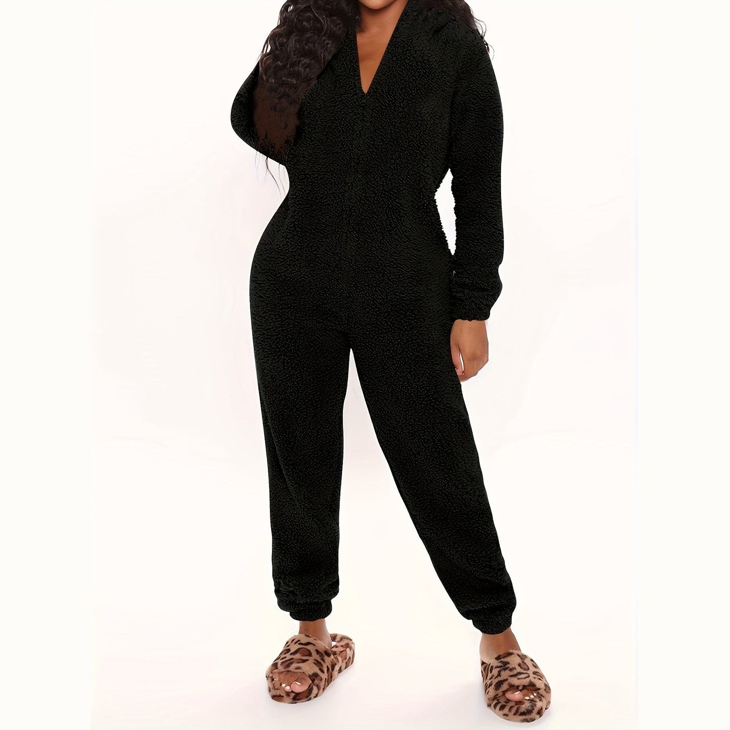 Luna™ | Fuzzy Hooded Pajama Jumpsuit