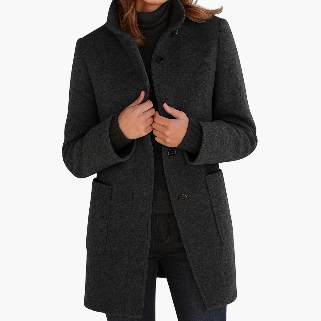 Elara Women’s Elegant Mid-Length Coat
