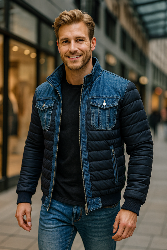 Marcus | Urban Hybrid Denim Quilted Jacket
