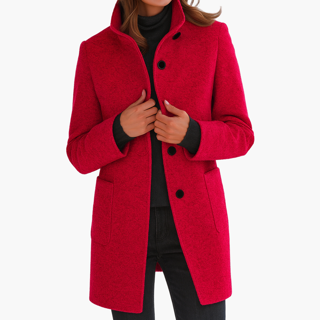 Elara Women’s Elegant Mid-Length Coat