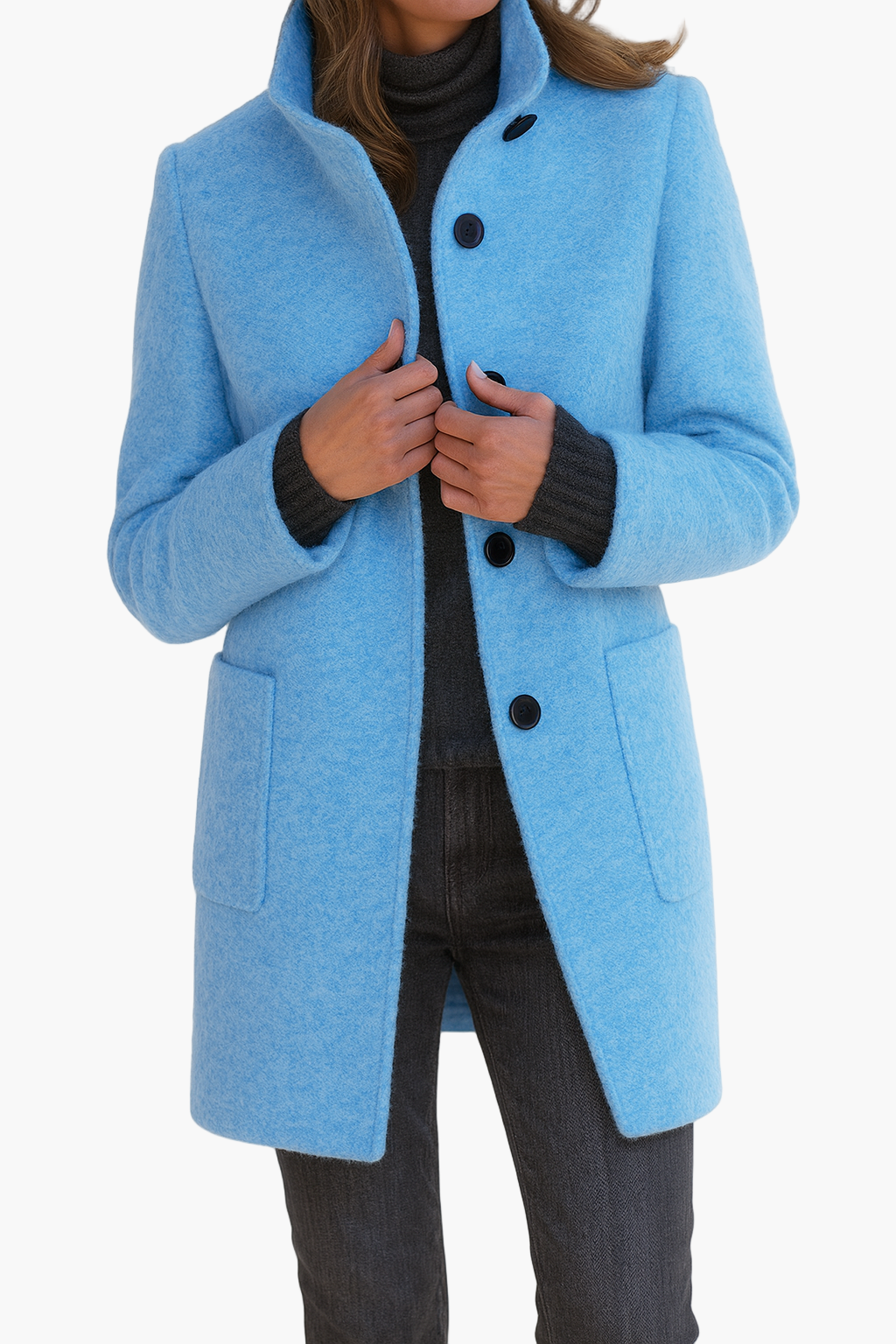 Elara Women’s Elegant Mid-Length Coat