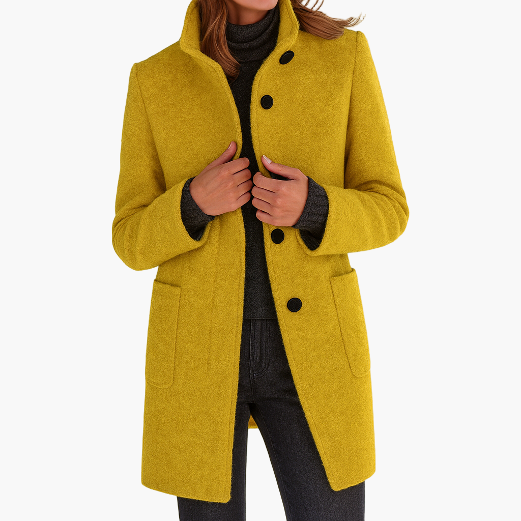 Elara Women’s Elegant Mid-Length Coat