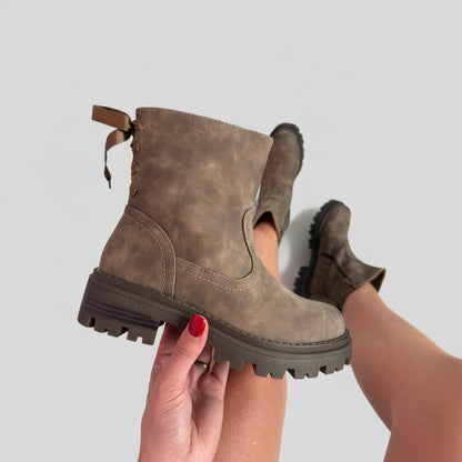 Bow Taupe Boots