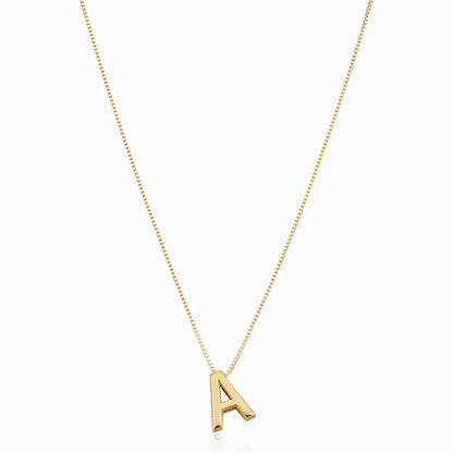 Love letter initial necklace | White Gold 18k