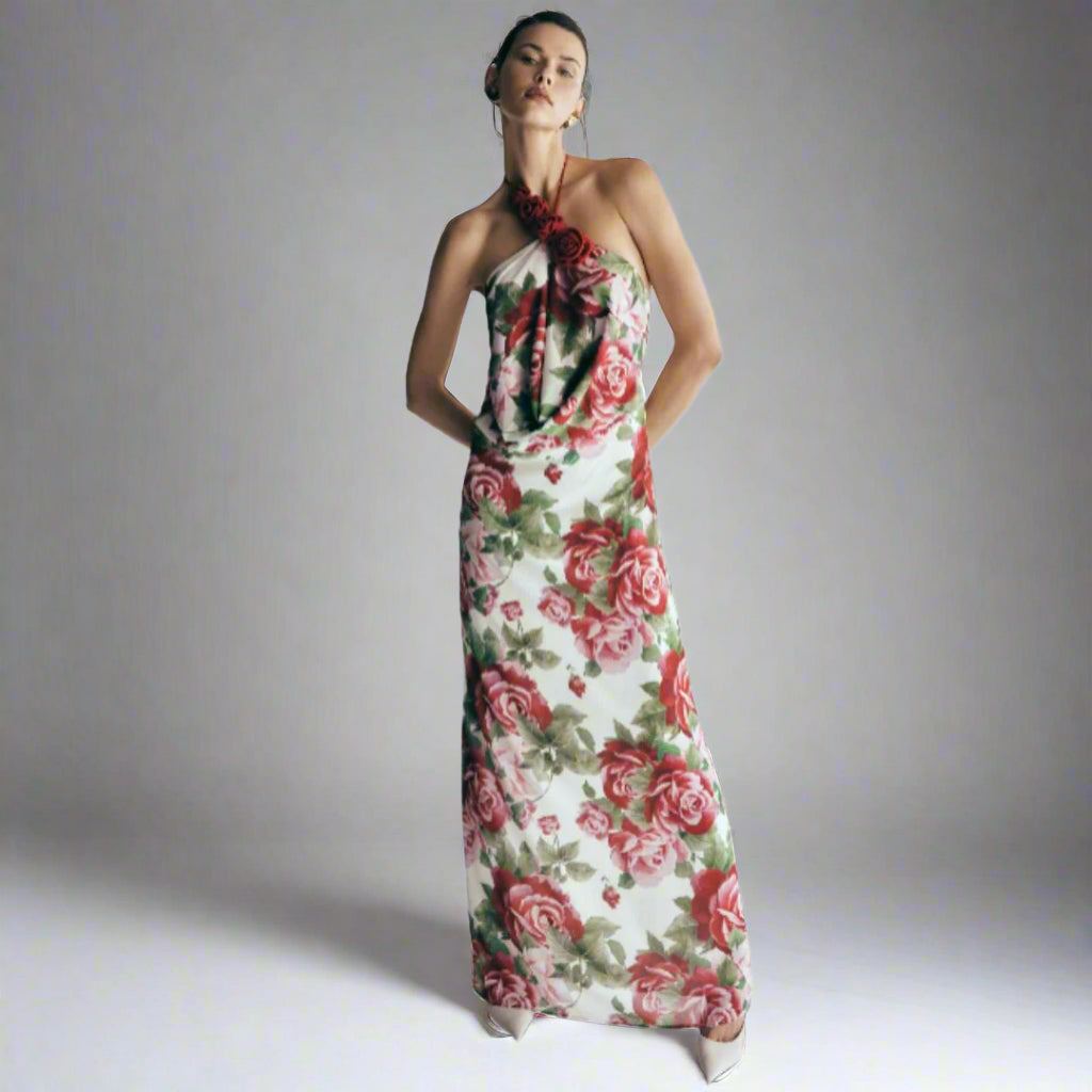 Rosalia Cowl Neck Maxi Dress - Sonia Rose Print