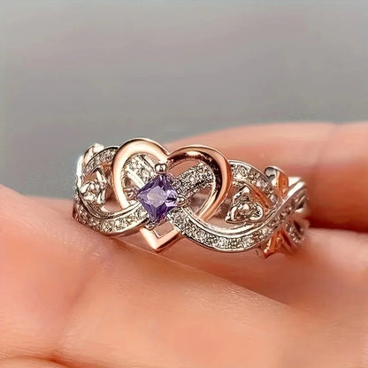 Violetheart Gold & Silver Ring | Mixed Gold 18k