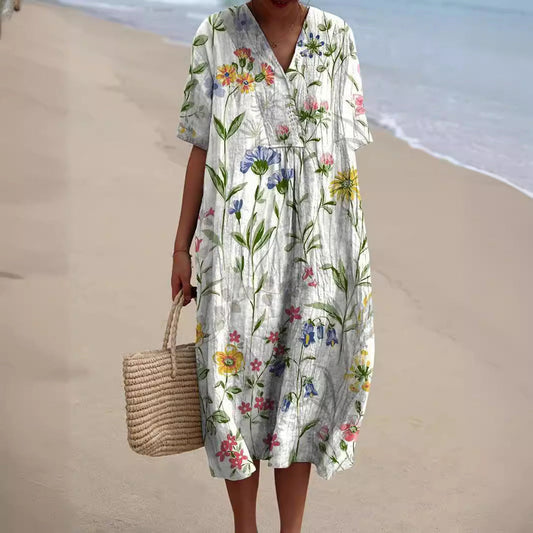Hattie - Vibrant Floral Pattern Dress