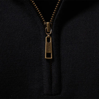 Harrison | Heritage Quarter-Zip Stripe Sweater