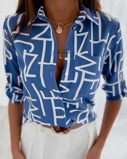 Elowen | Chic Long-Sleeve Blouse with Button Detail