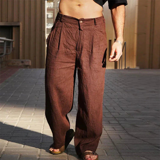 Cohen | Linen trousers with wide legs