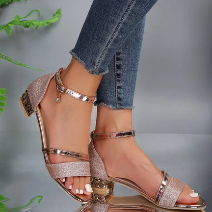 Lauren - Gold Chain Orthopedic Sandals