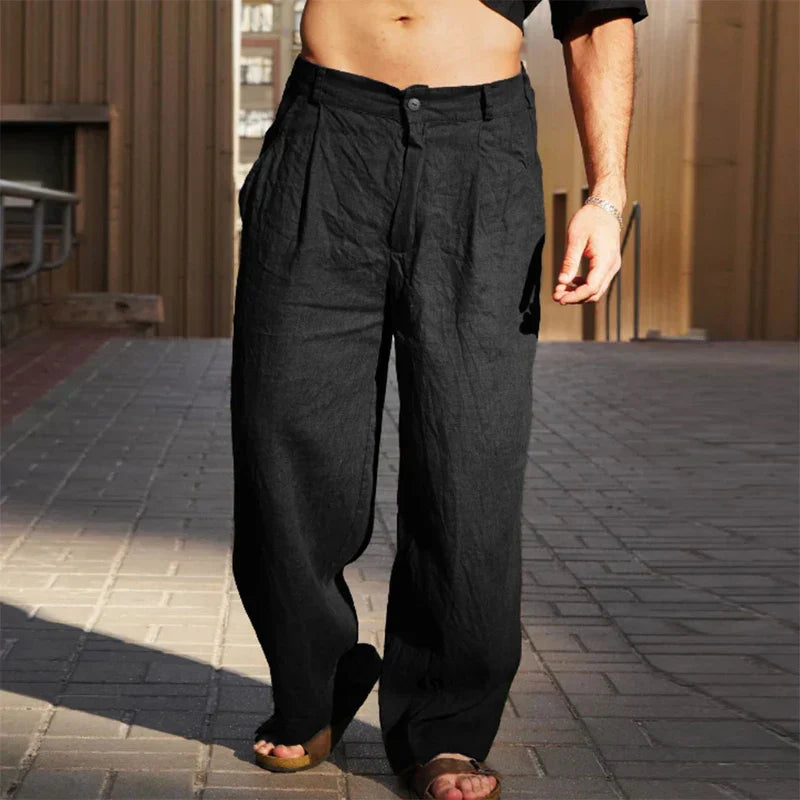 Cohen | Linen trousers with wide legs