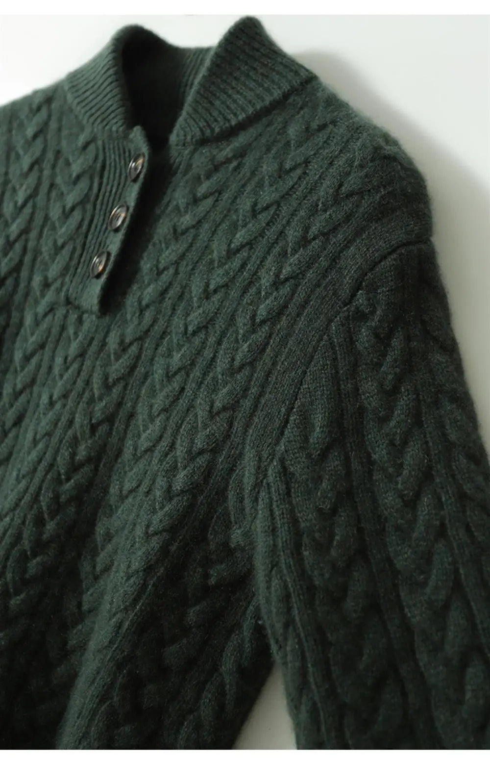 Sebastian | Cable-Knit Cashmere Button Sweater