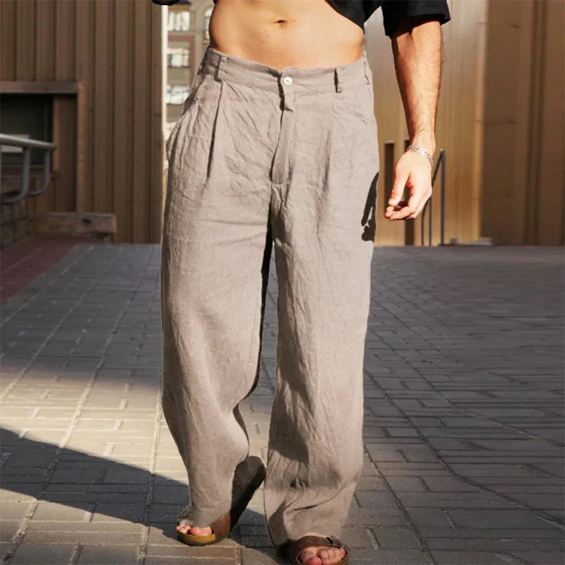 Cohen | Linen trousers with wide legs
