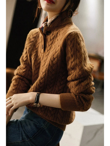 Sebastian | Cable-Knit Cashmere Button Sweater