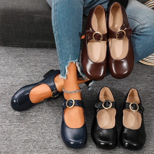 Avery™ - Elegant Round Toe Retro Shoes
