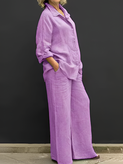 Emily Linen Shirt Suit