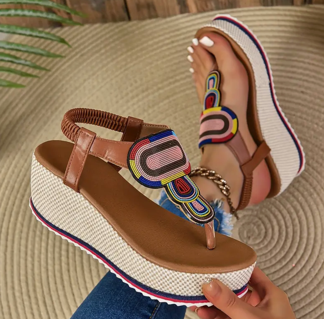 Sable - Elastic Band Platform Orthopedic Sandals