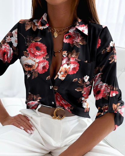 Elowen | Chic Long-Sleeve Blouse with Button Detail