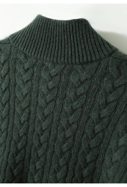Sebastian | Cable-Knit Cashmere Button Sweater