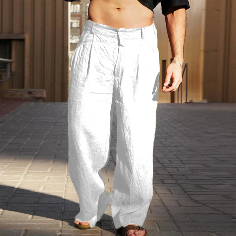 Cohen | Linen trousers with wide legs