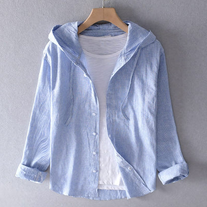 Avery Striped Hooded Shirt