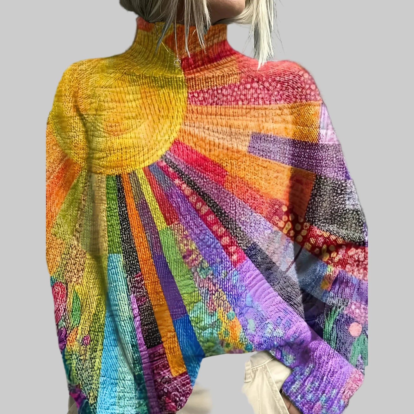 Ada - Colourful Turtleneck