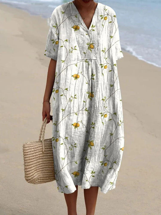 Gia - Vibrant Floral Pattern Dress