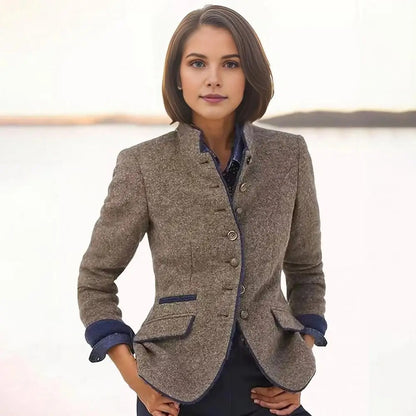 Nilja - Casual Long Sleeve Blazer With Buttons