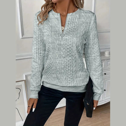 Karoline – Elegant And Comfortable Zip-Up Sweater
